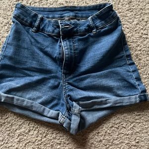 H&M divided high waisted jean shorts